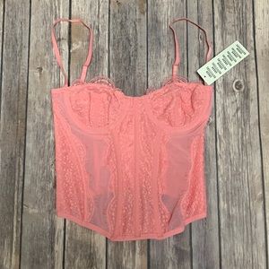 Urban Outfitters Modern Love Corset: Middleton Pink